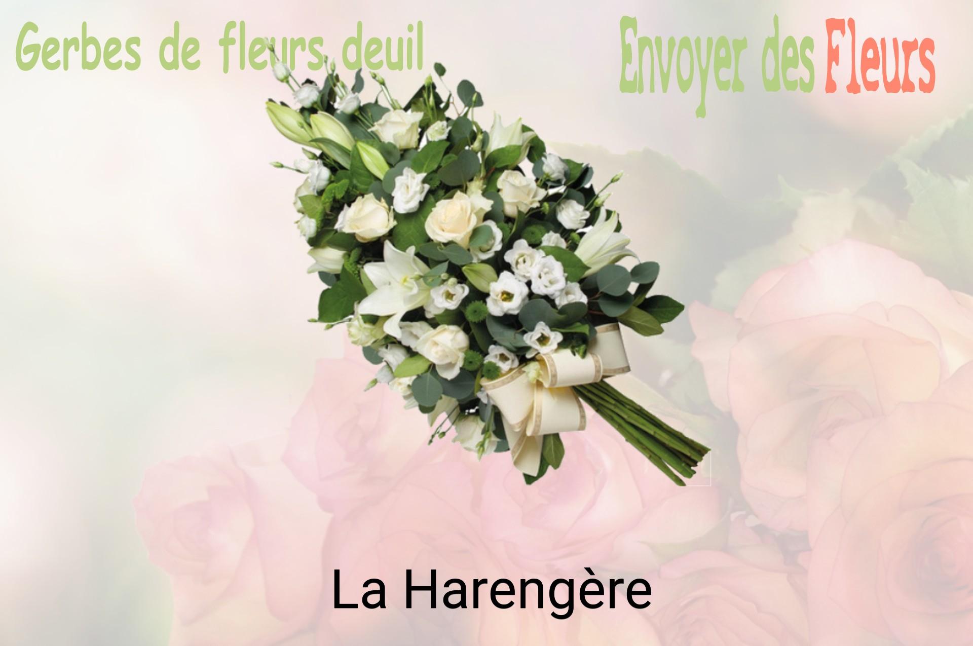 Gerbe de fleurs de deuil livrée à La Harengère